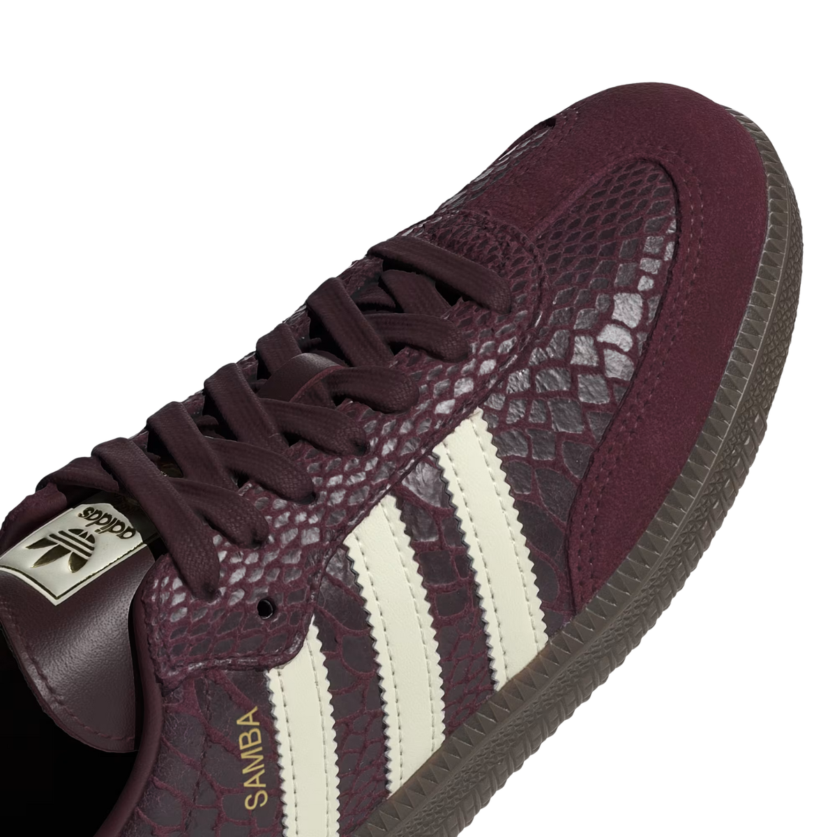 Adidas W Samba OG Maroon/Cream White/Gold Metallic