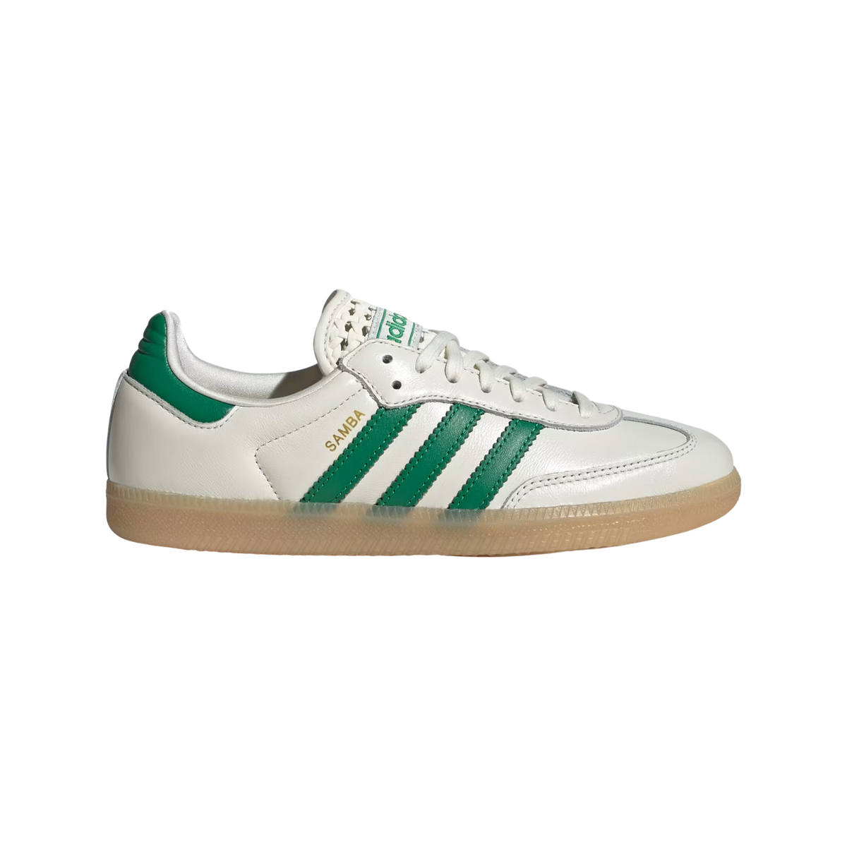 Adidas W Samba OG Off White/Green/Gold Metallic