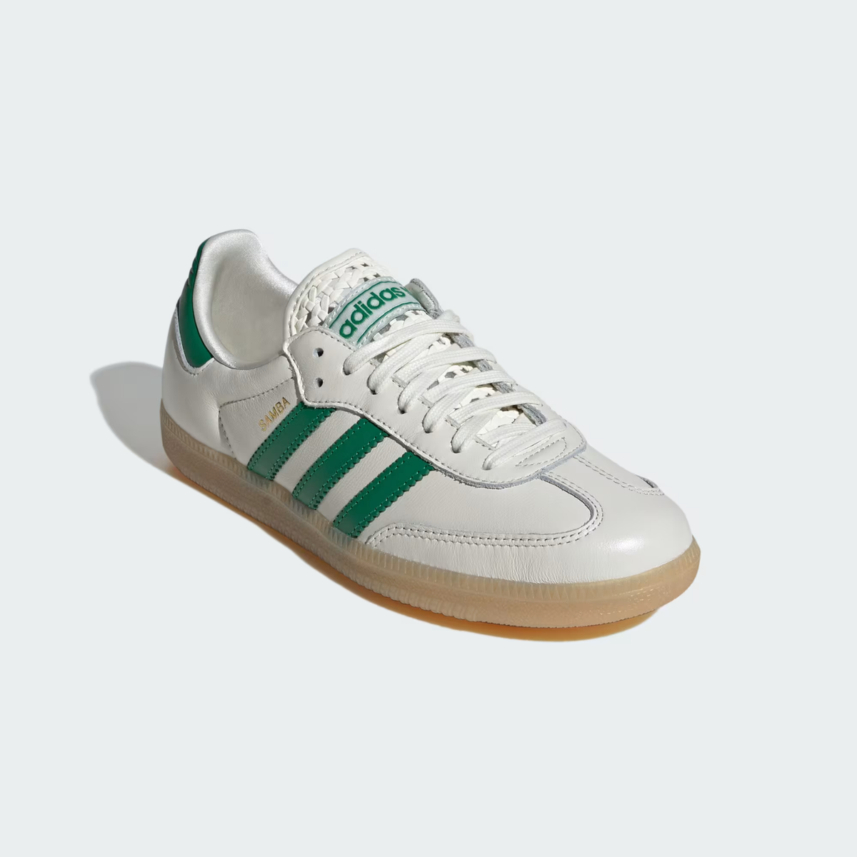 Adidas W Samba OG Off White/Green/Gold Metallic