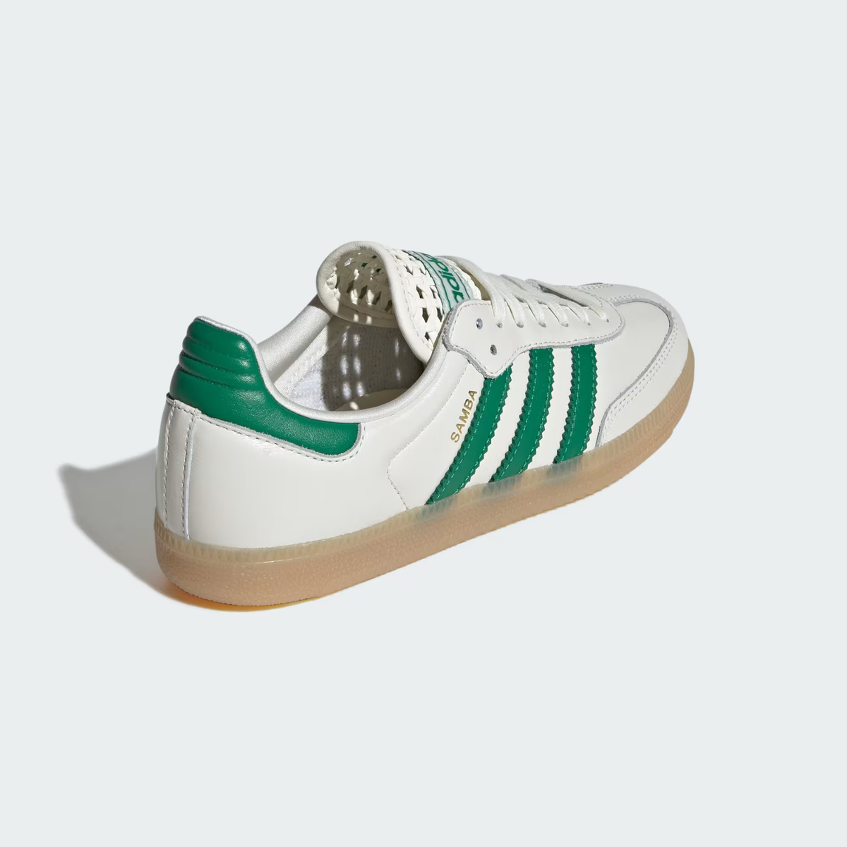 Adidas W Samba OG Off White/Green/Gold Metallic