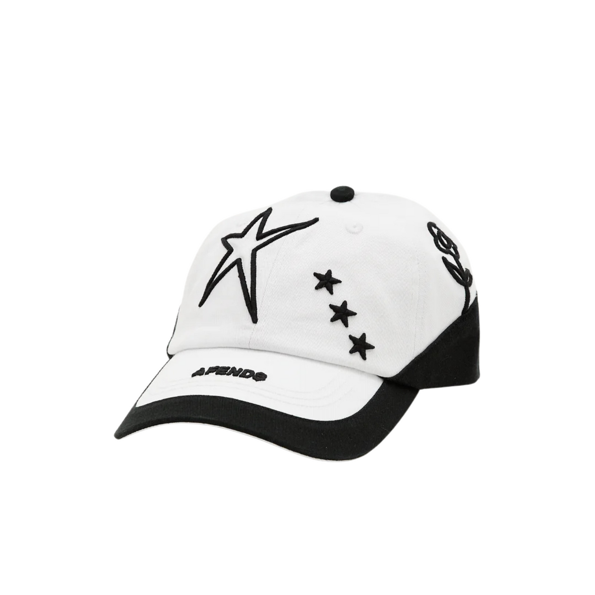 Afends Games Panelled Cap White/Black