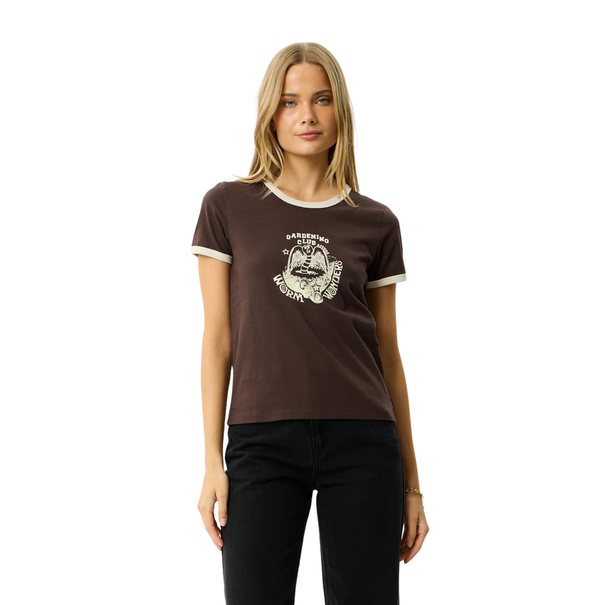Afends Wonders Recycled Raglan Tee Coffee