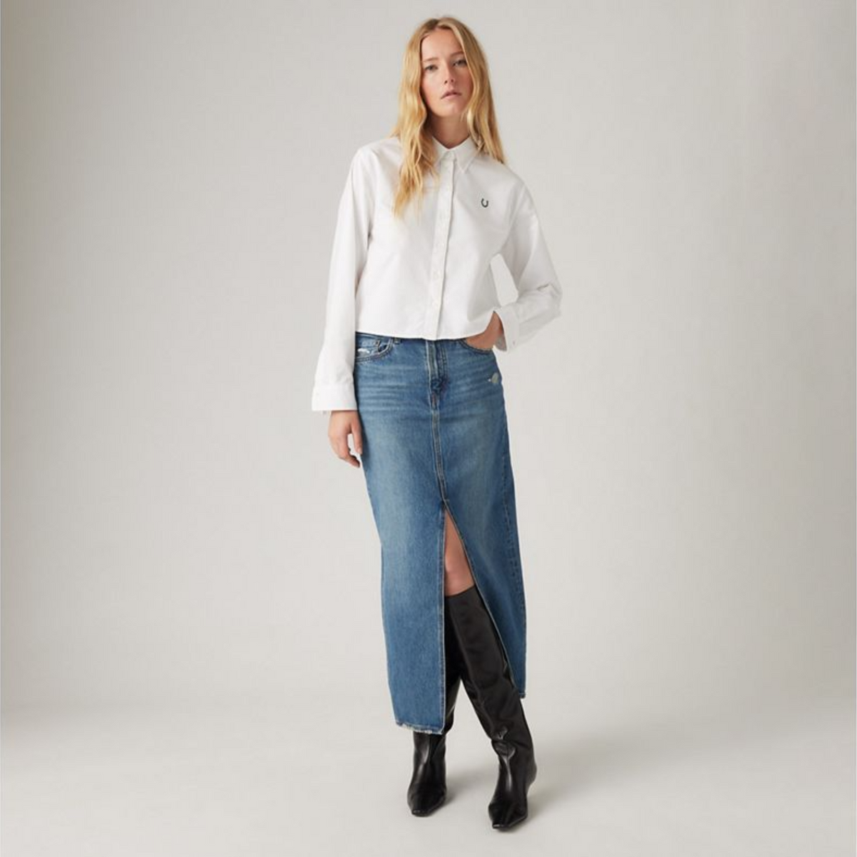 W ANKLE COLUMN SKIRT