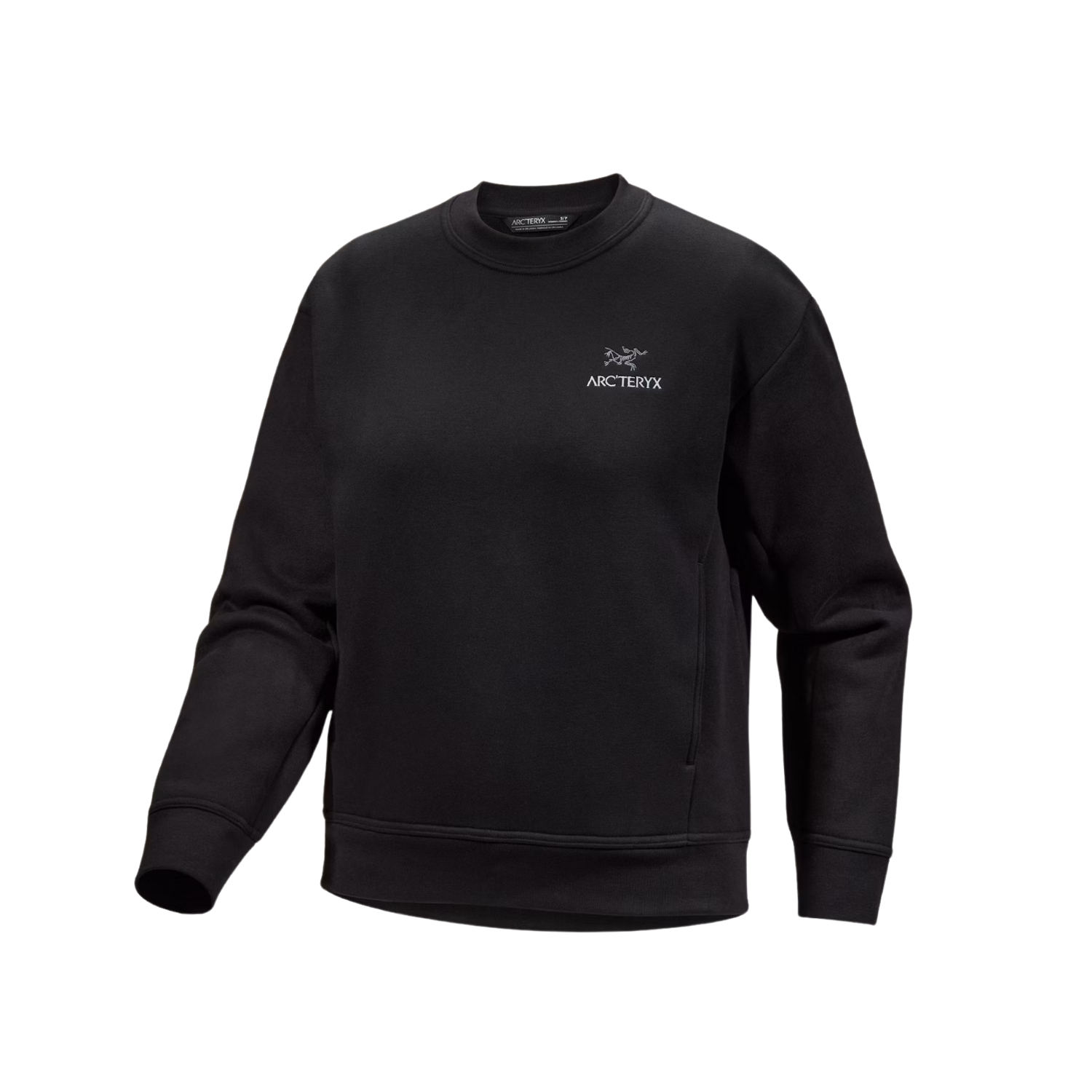 Arc'Teryx W Emblem Fleece Crew Black I Momentum - Momentum Clothing