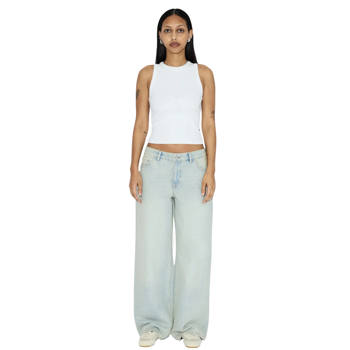 Dr. Denim Ary Low Baggy Stream Pale Vintage Worn