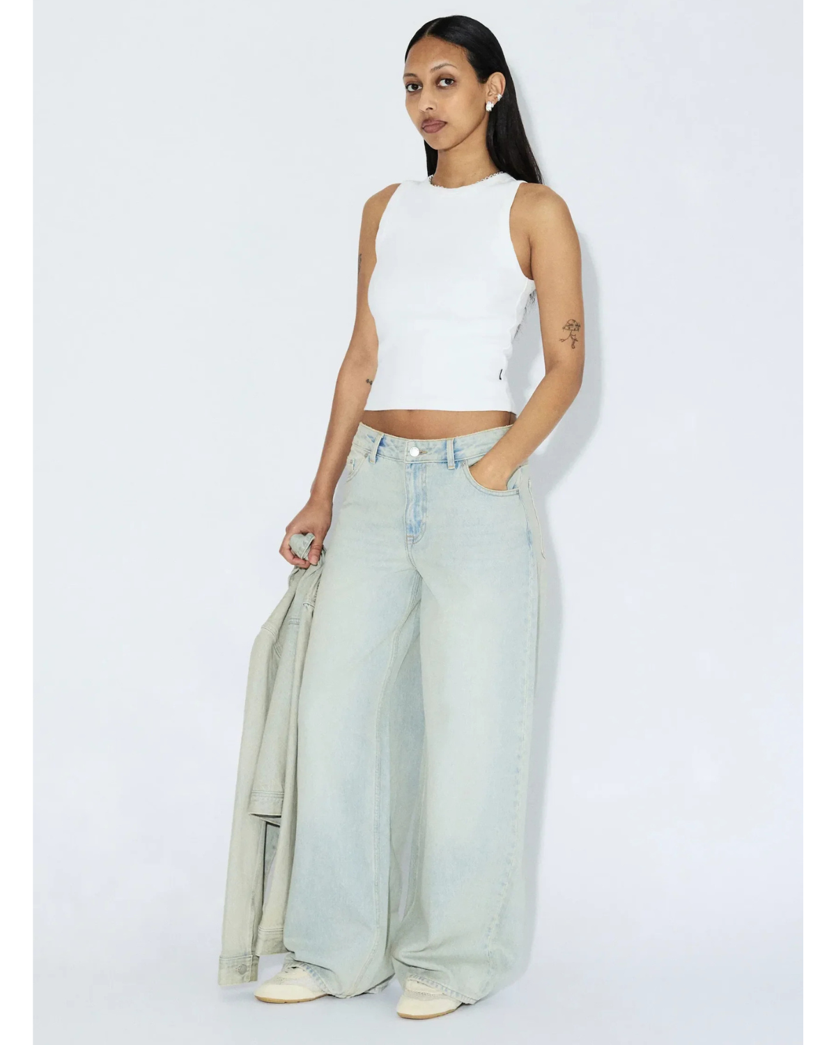 Dr. Denim Ary Low Baggy Stream Pale Vintage Worn