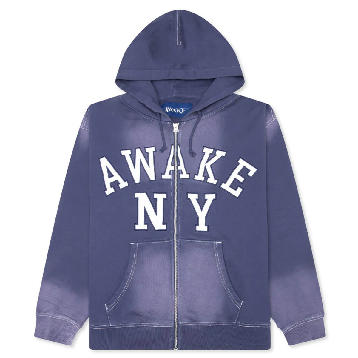 Awake Collegiate Arch Zip Hoodie Navy