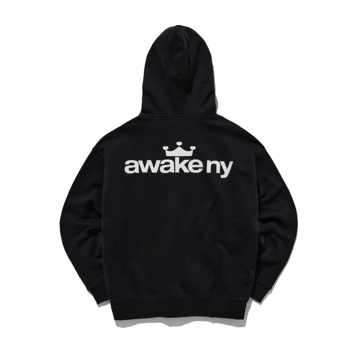 Awake Crown Logo Full-Zip Hoodie Black