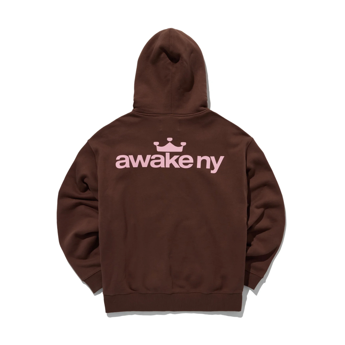 Awake Crown Logo Full-Zip Hoodie Brown