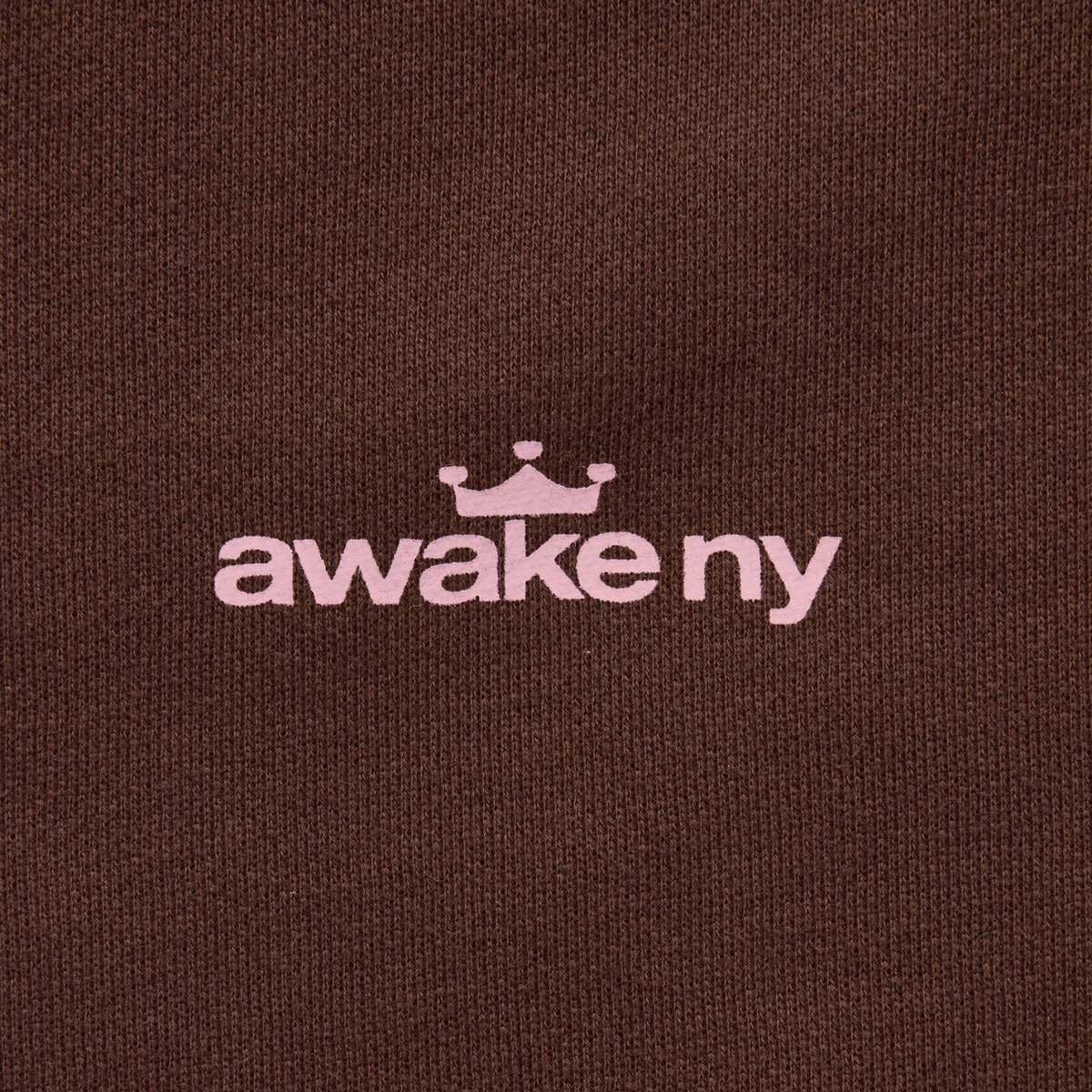 Awake Crown Logo Full-Zip Hoodie Brown