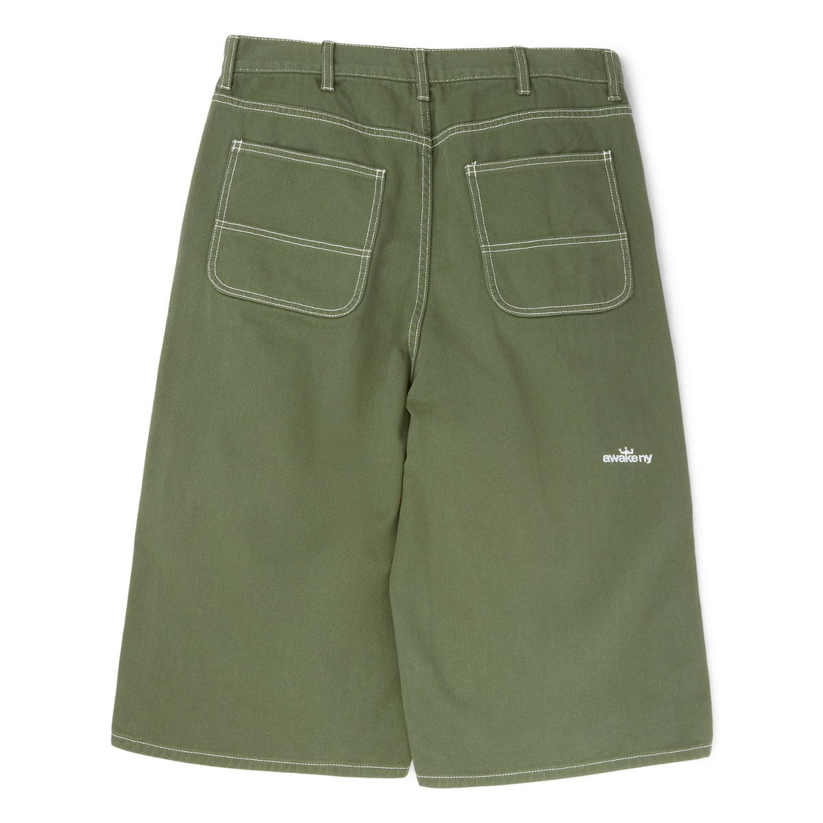 Awake Double Knee Jort Green