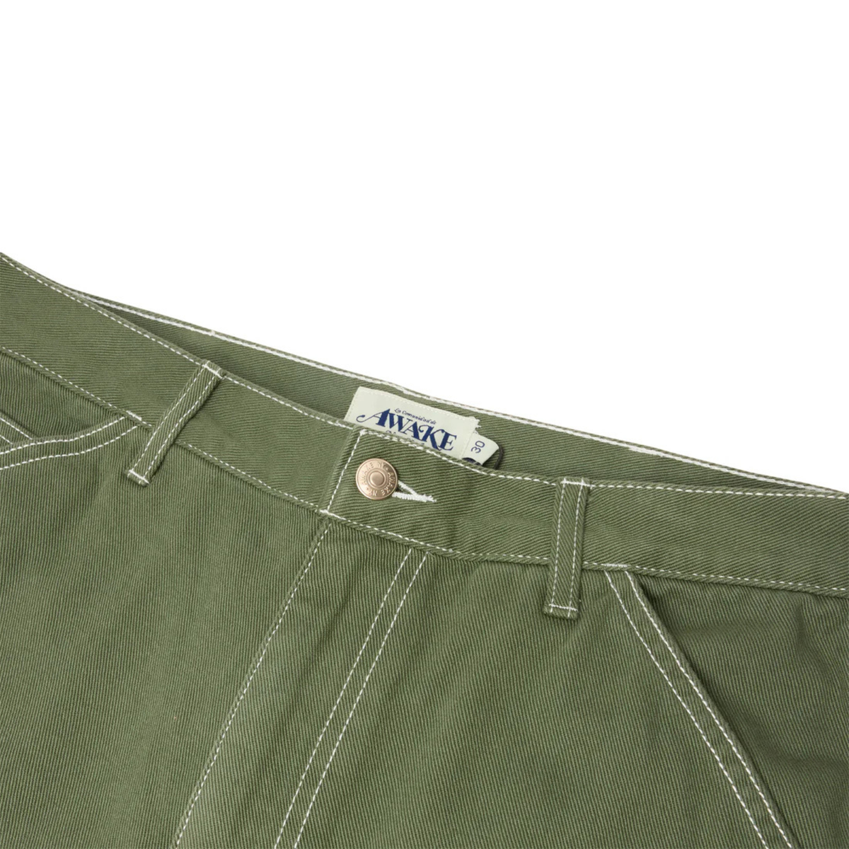 Awake Double Knee Jort Green