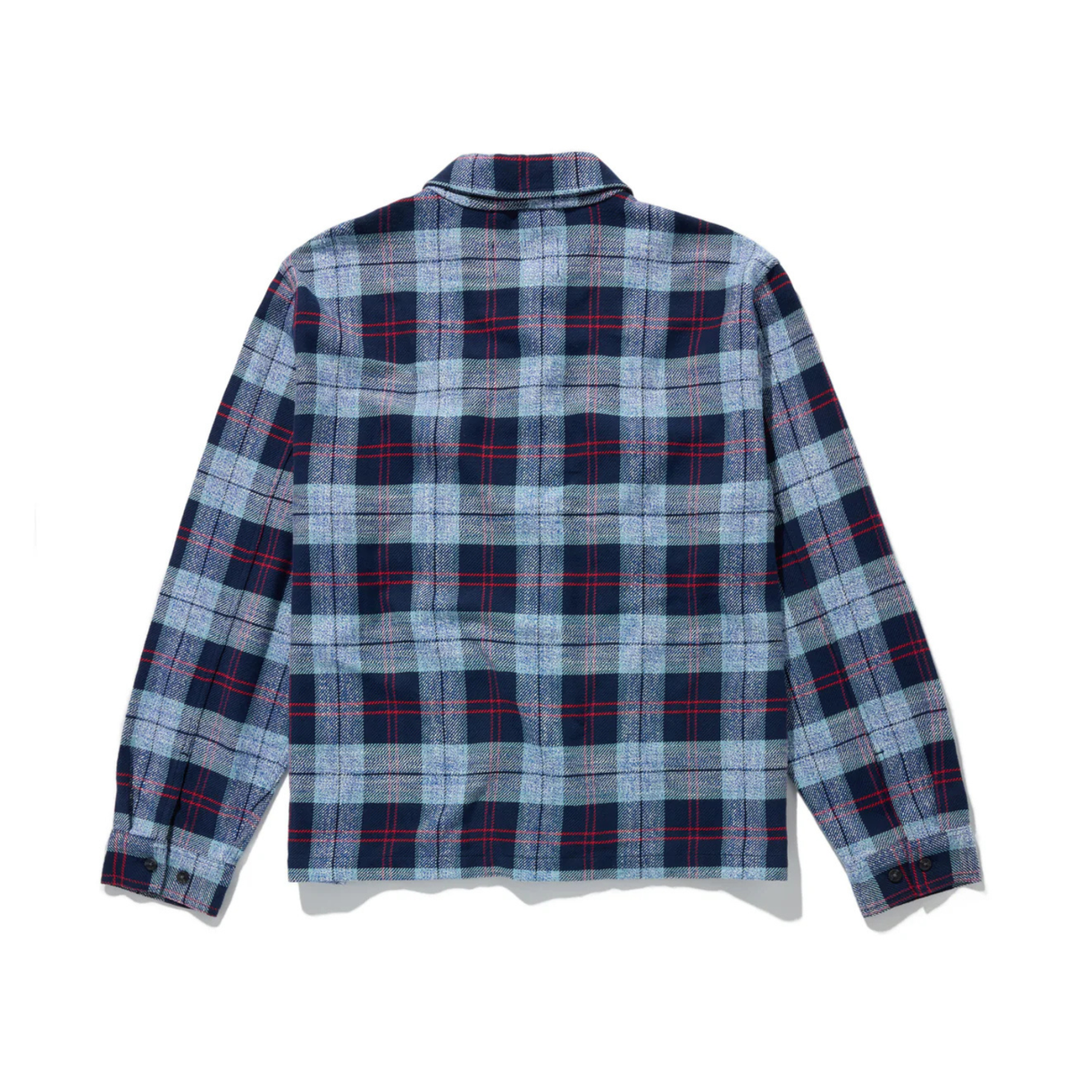 Awake Flannel Zip Shirt Blue