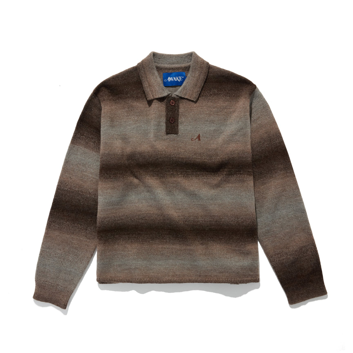 Awake Knit Polo Brown