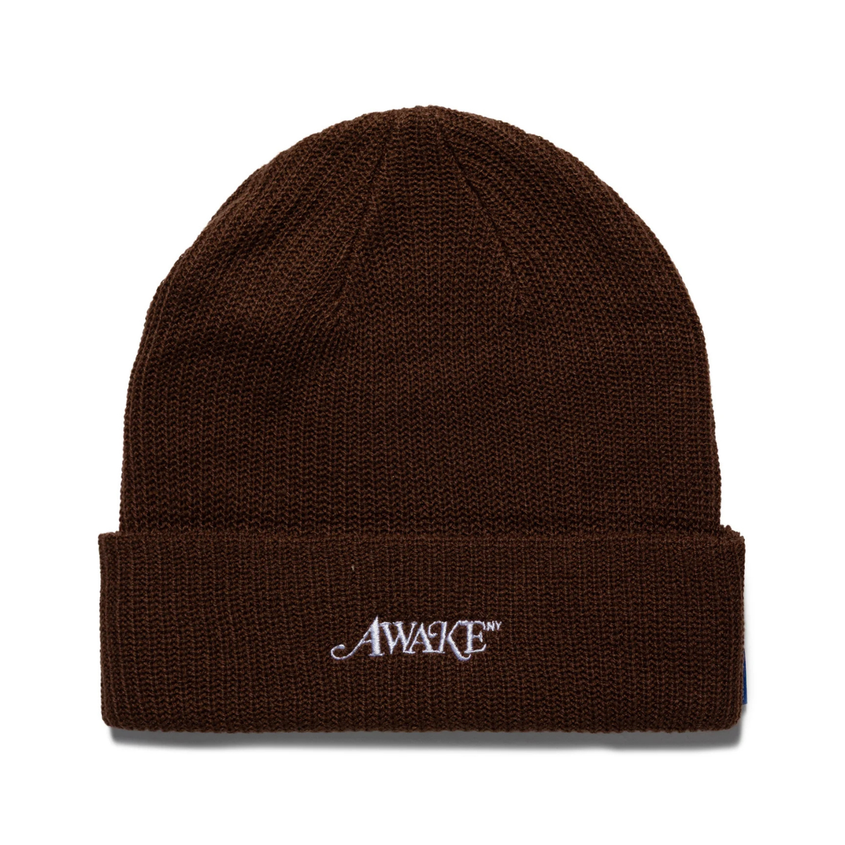 Awake Loose Gauge Knit Beanie Brown