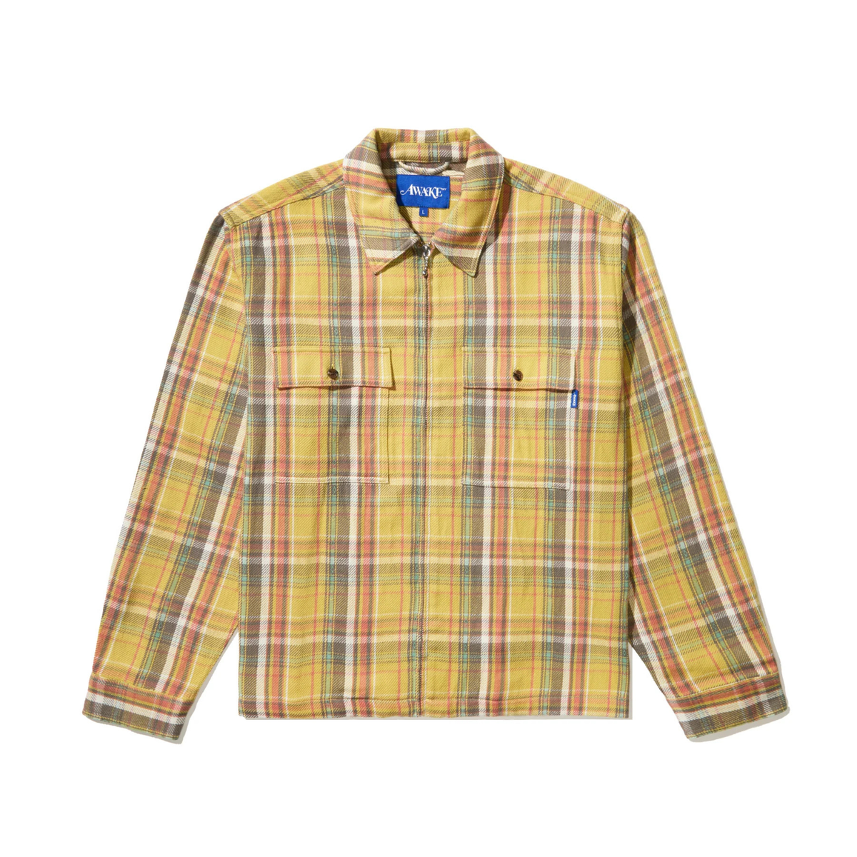 Awake Rivington Zip Flannel Yellow