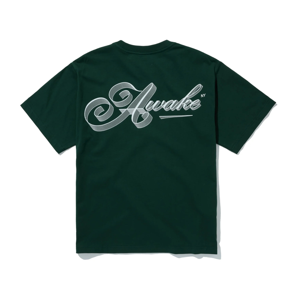 Awake Script Tee Green