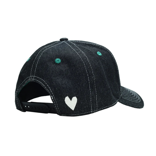 b.EAUTIFUL b.E Hat - Black Denim/Off-White I Momentum