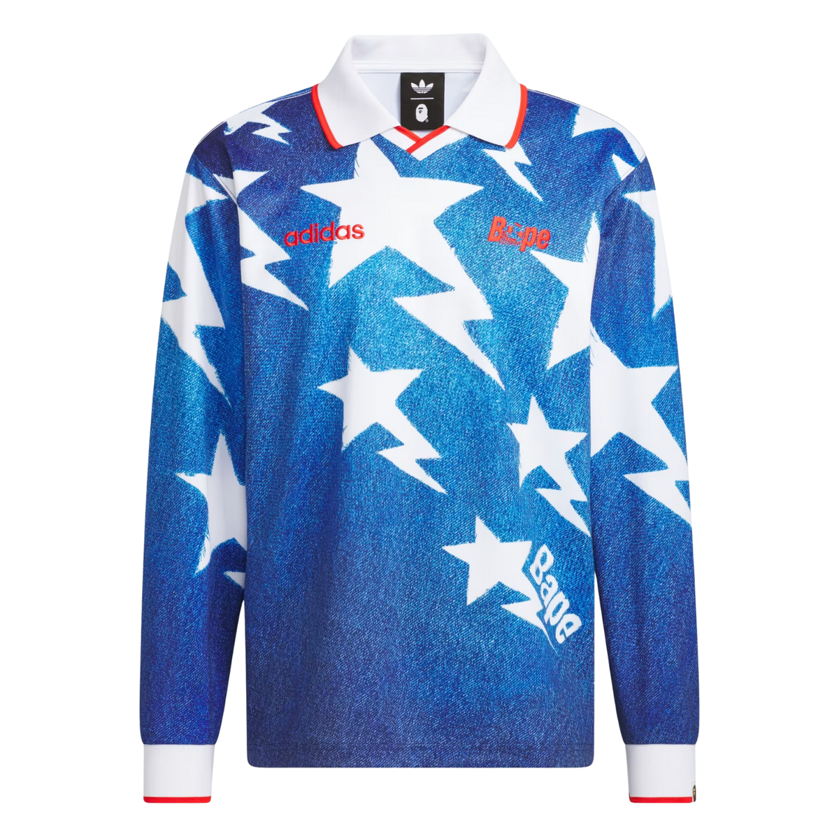 BAPE X Adidas LSL Star Jersey Medium Blue Denim