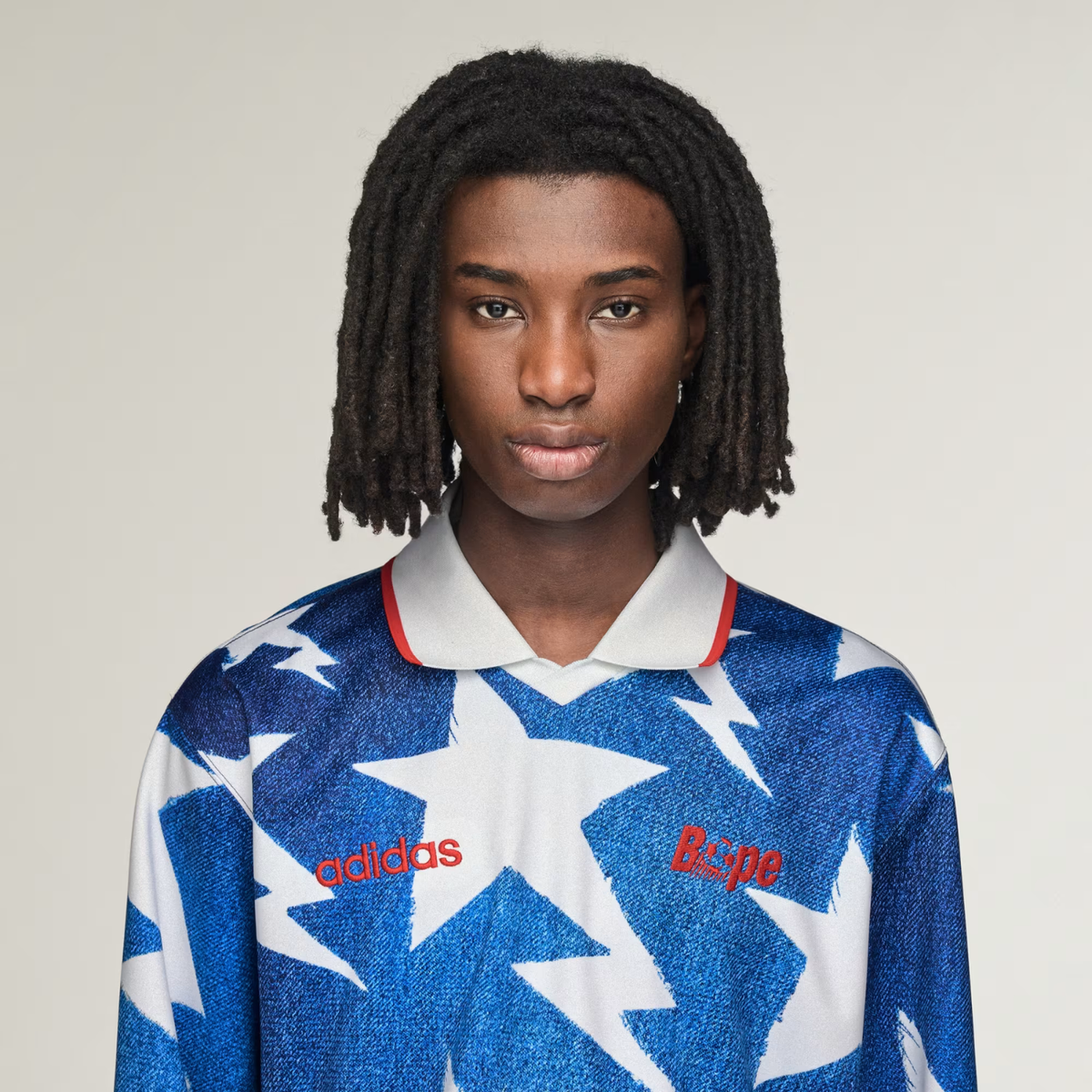 BAPE X Adidas LSL Star Jersey Medium Blue Denim