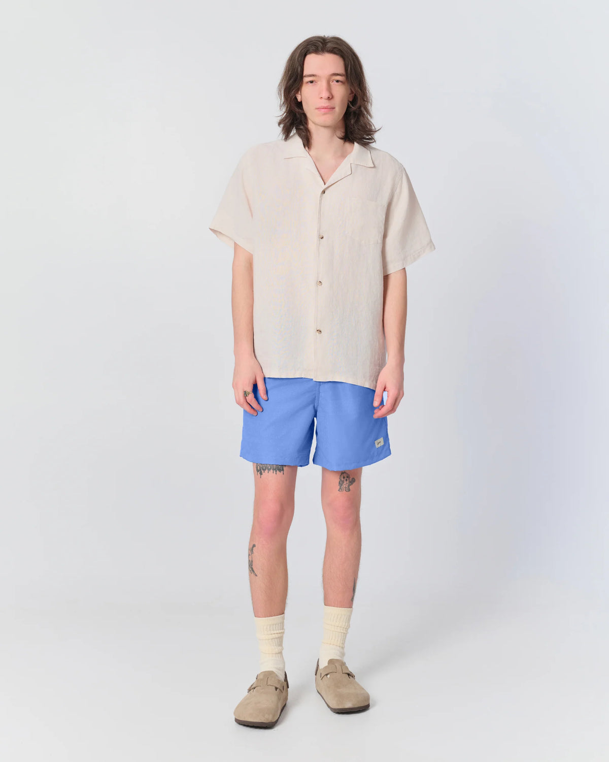 Bather Cornflower Tonal Bandana Swim Trunk Blue