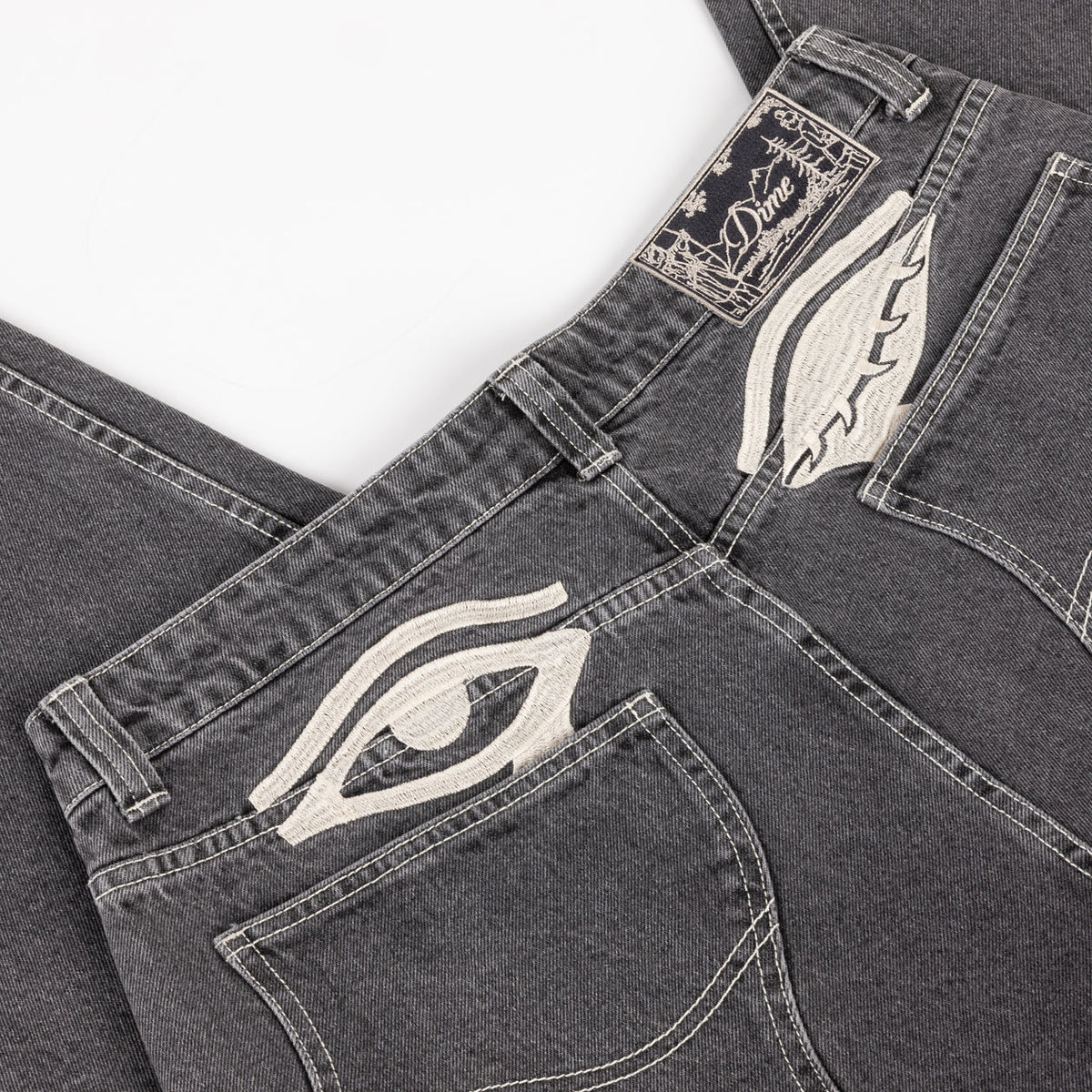 Dime Baggy Wink Denim Pants Faded Black