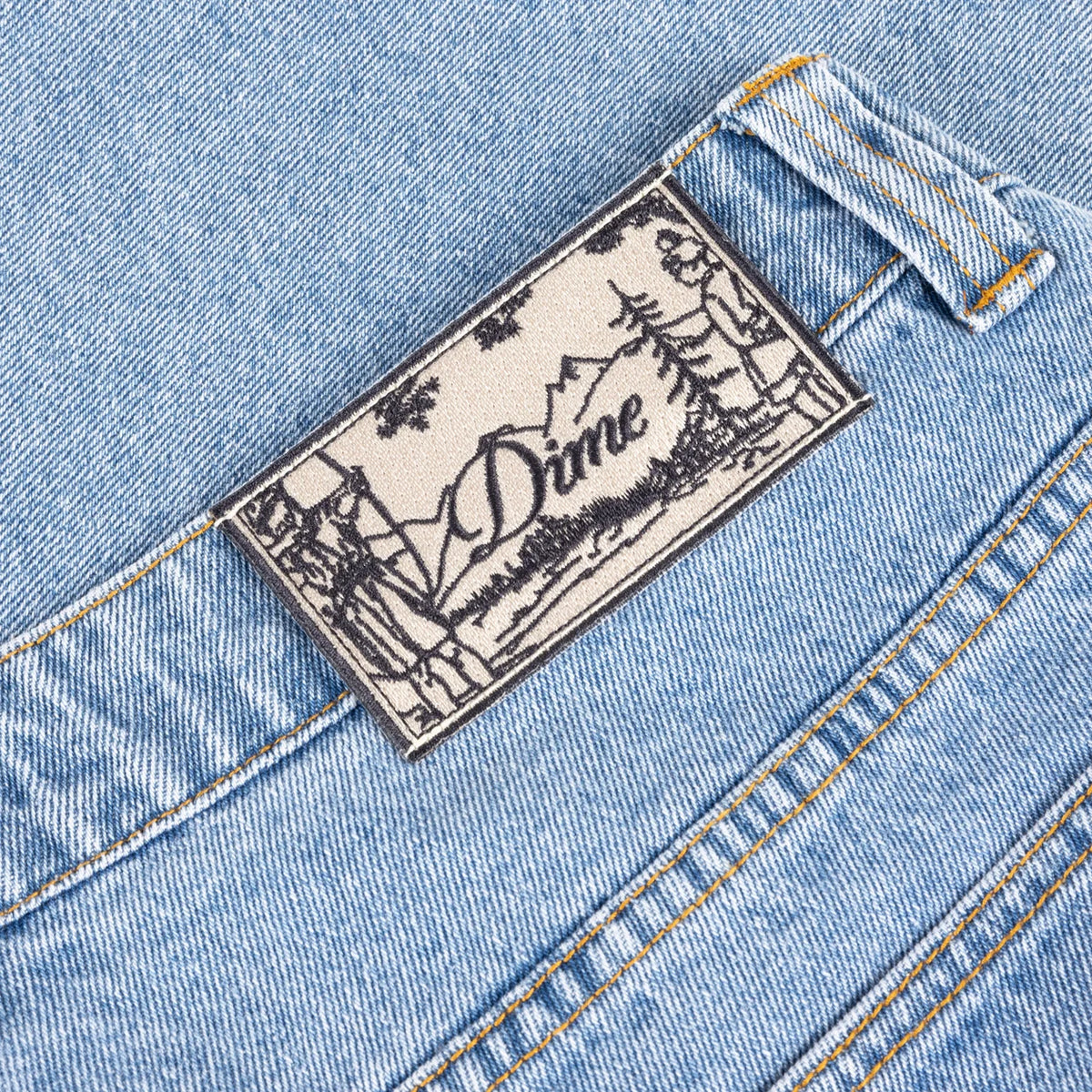 Dime Relaxed Denim Pants Blue Washed