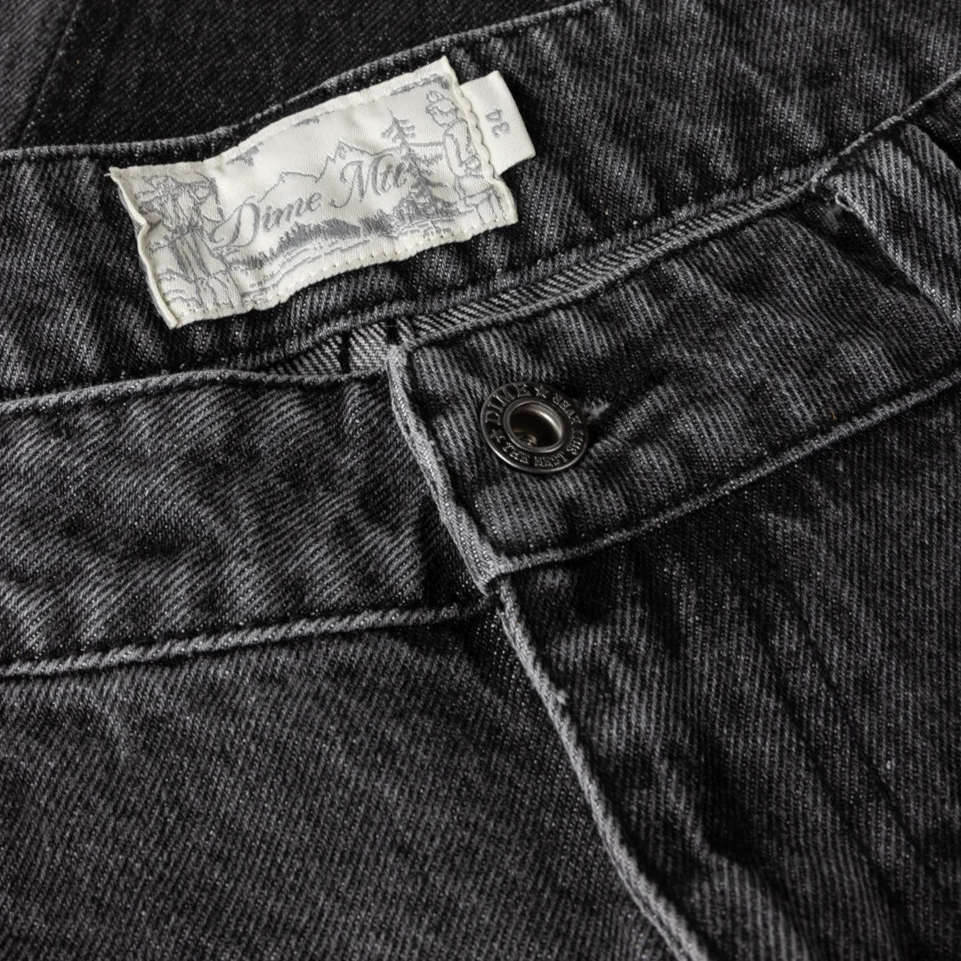 Dime Baggy Denim Pants Knowtomatic Black