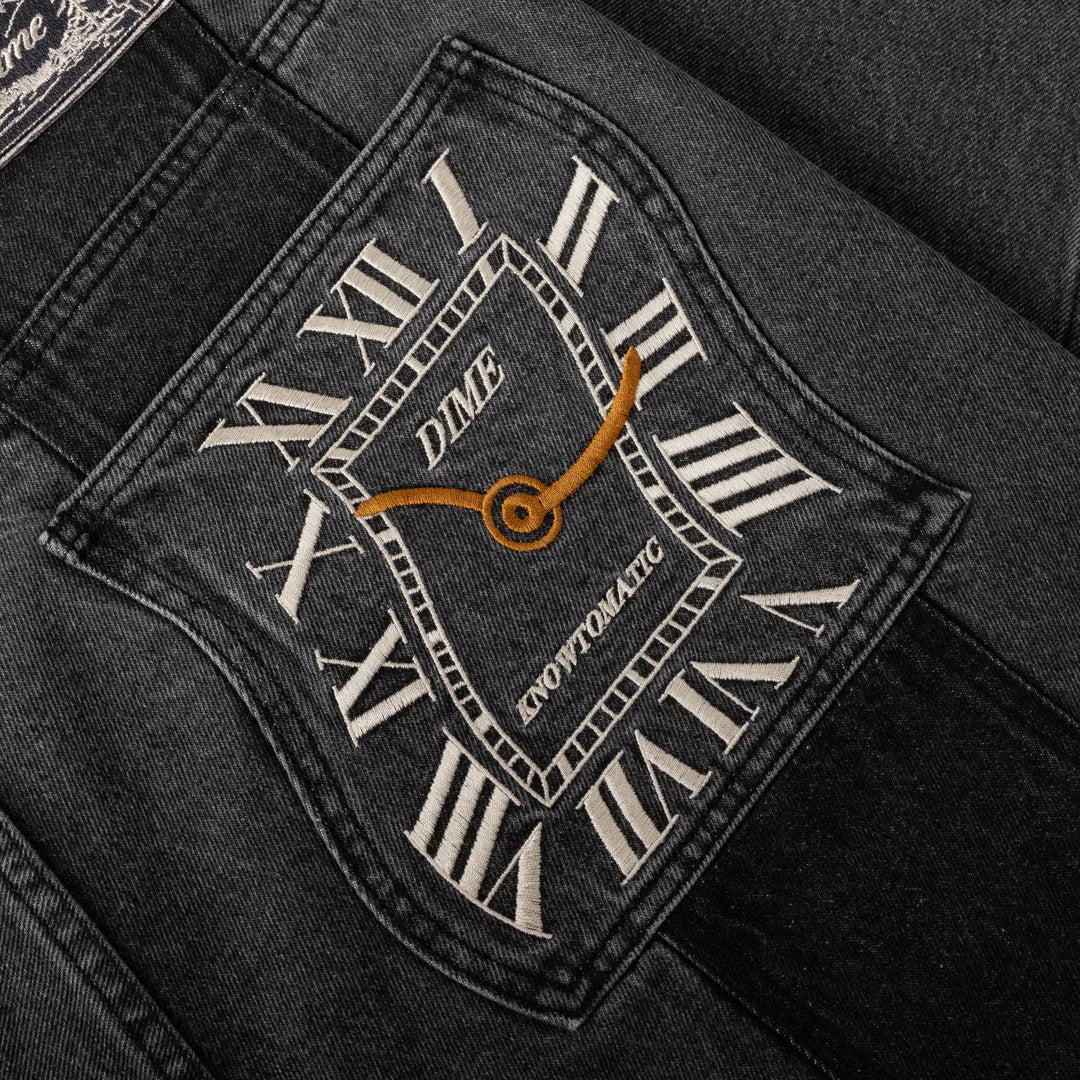 Dime Baggy Denim Pants Knowtomatic Black