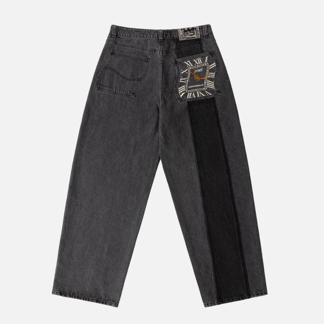 Dime Baggy Denim Pants Knowtomatic Black
