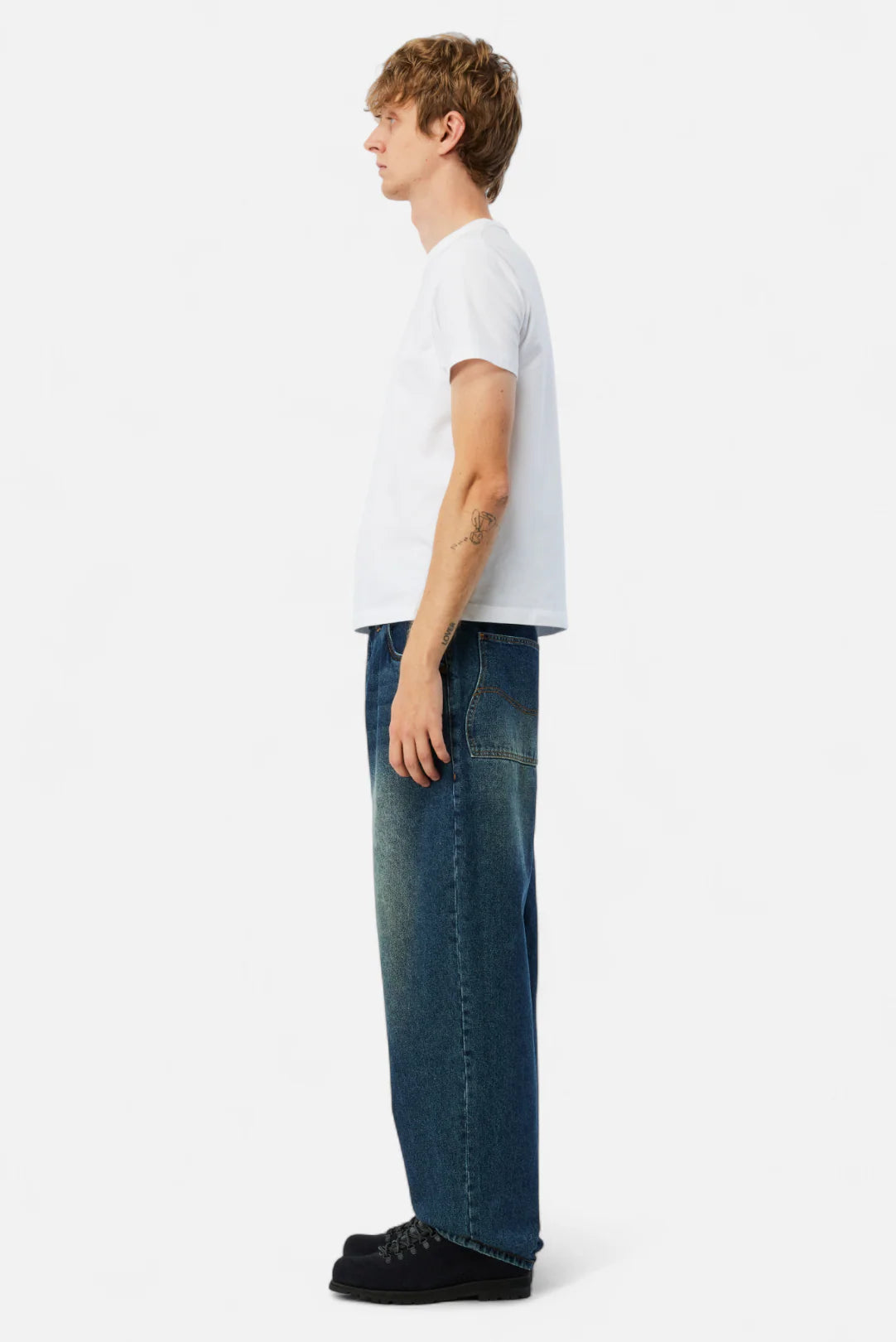 Dime Baggy Denim Pants Sandblasted Night Indigo