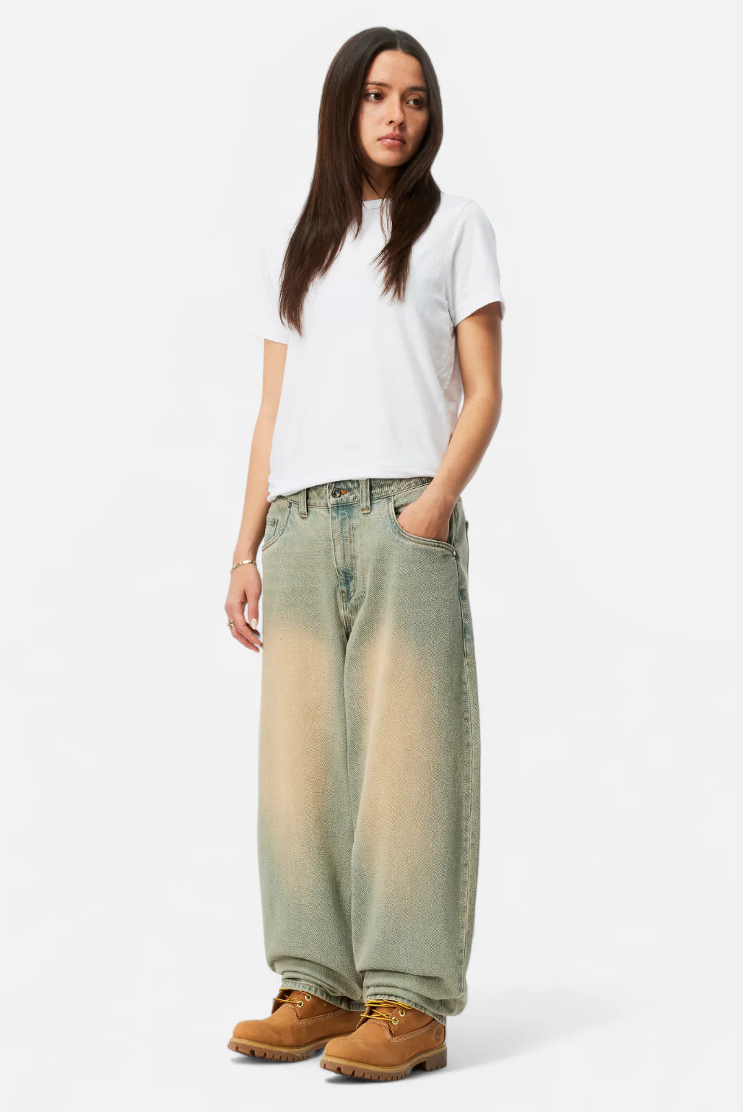 Dime Baggy Denim Pants Sandblasted Sky Blue