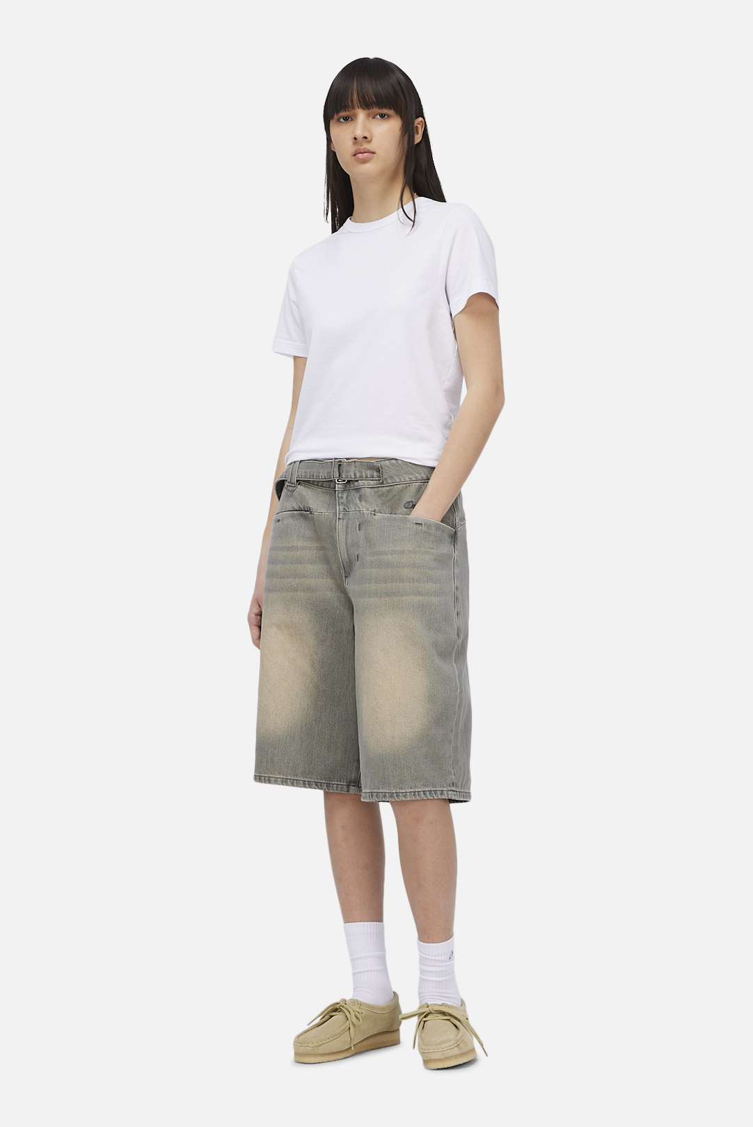 TECH DENIM SHORTS