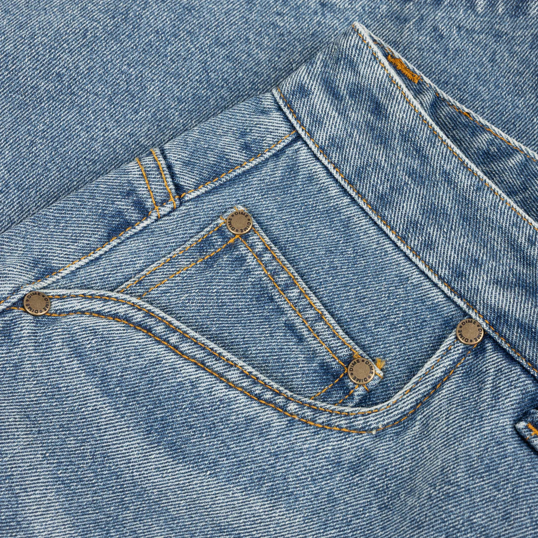 Dime Baggy Denim Pants Sandblasted Indigo