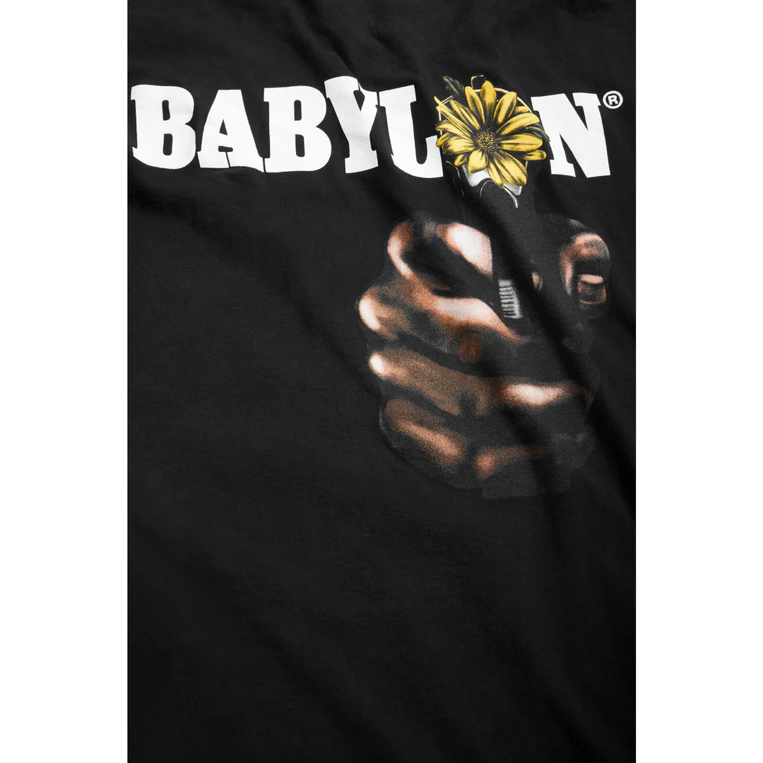 Babylon Daisy T-Shirt - Black