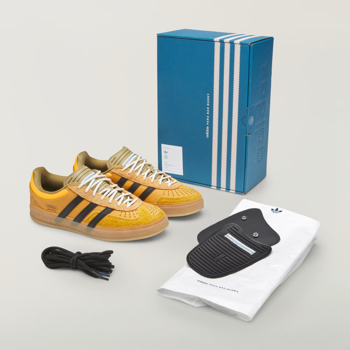 Bad Bunny Gazelle Indoor Solar Gold/Core Black/Gum3