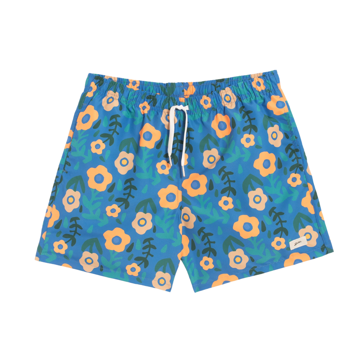 Bather Cobalt Meadow Swim Trunk Blue