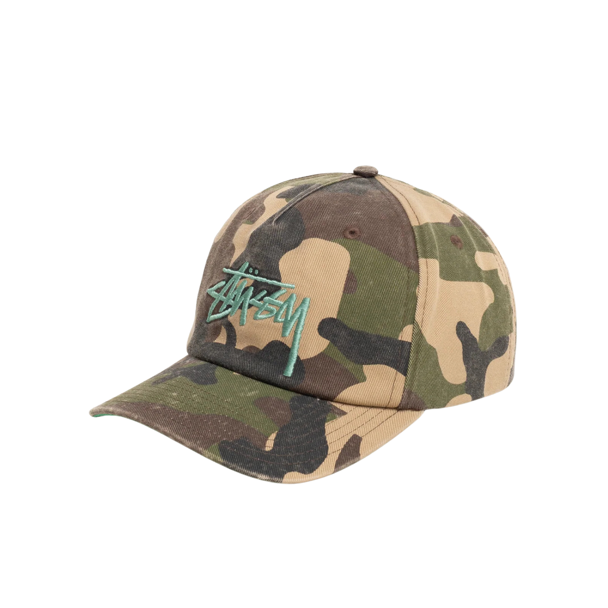 Big Stock Mid Depth Cap Woodland Camo