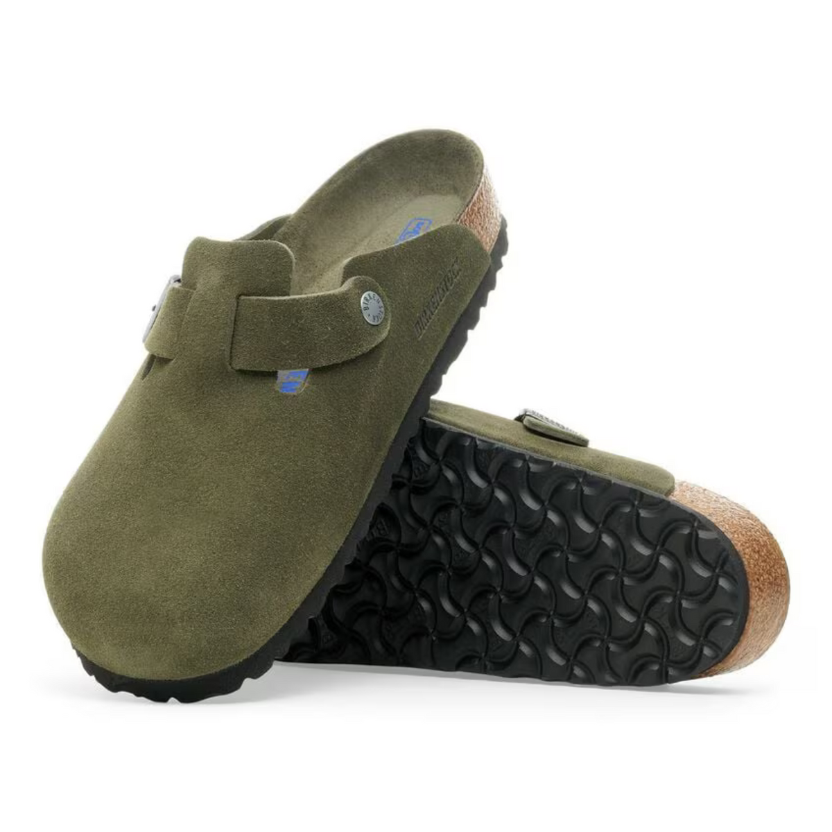 Birkenstock Boston Soft Footbed Suede Thyme Tonal
