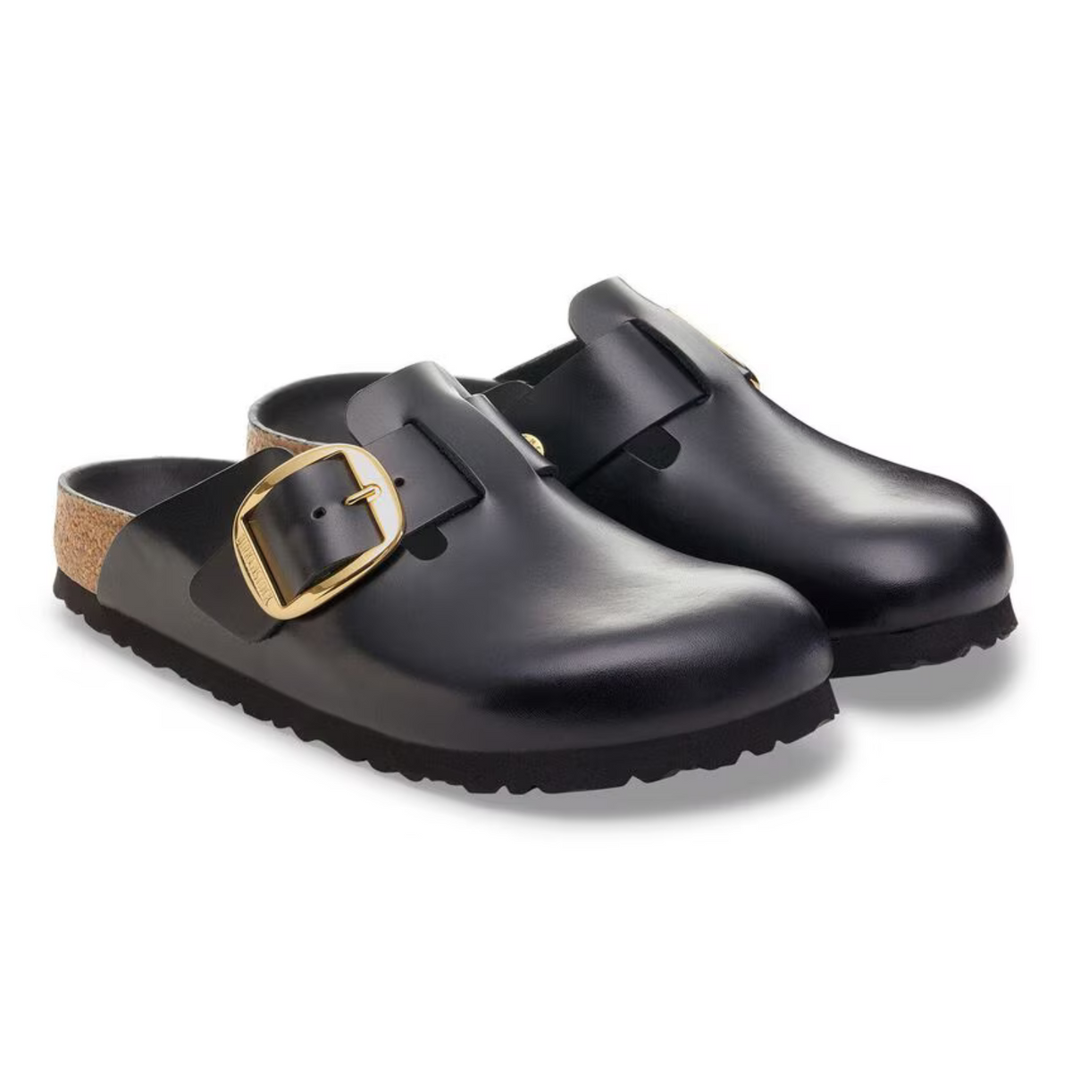 Birkenstock W Boston Big Buckle Dressy Leather Narrow Black