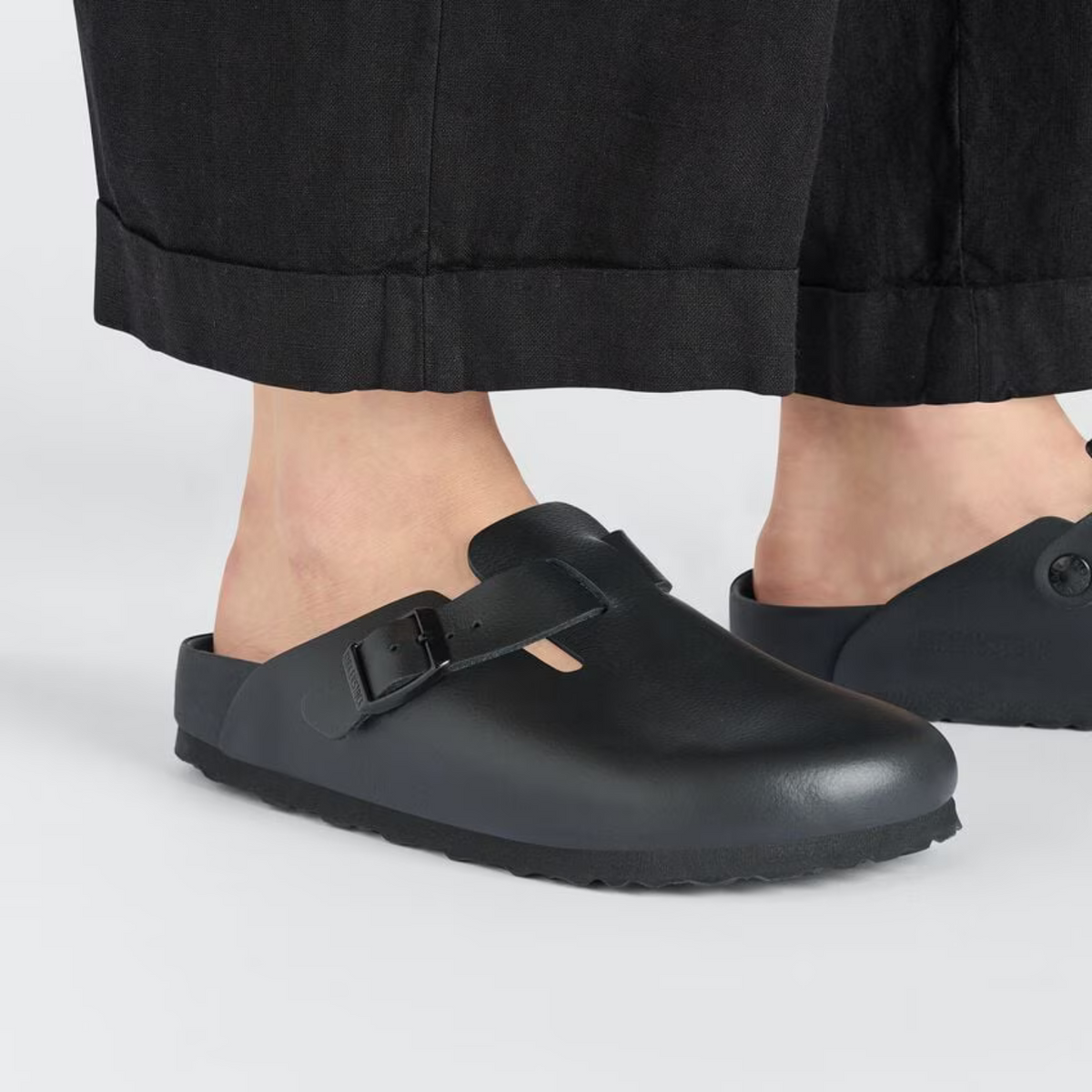 Birkenstock W Boston Exquisite Leather Narrow Black