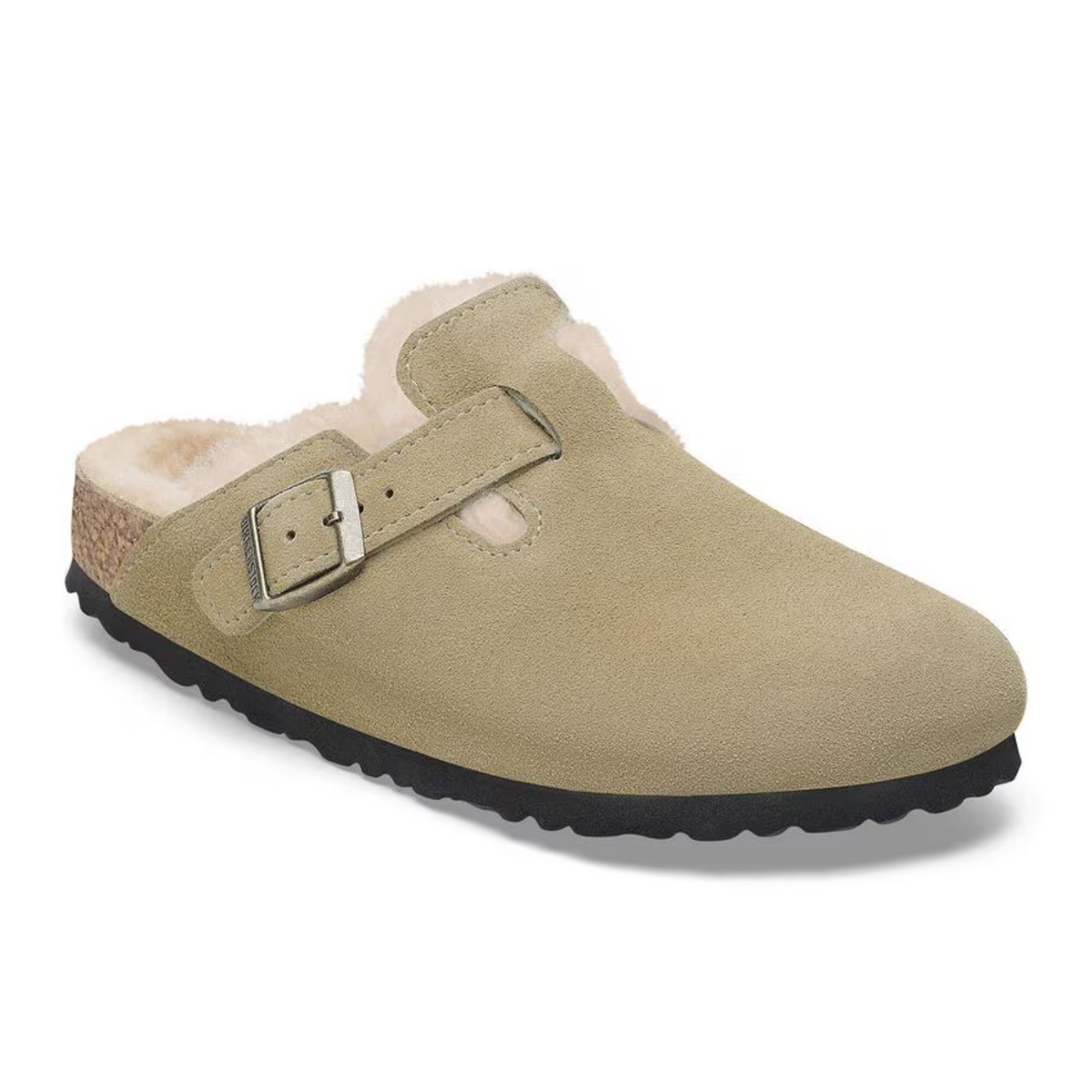 Birkenstock W Boston Shearling Suede Taupe