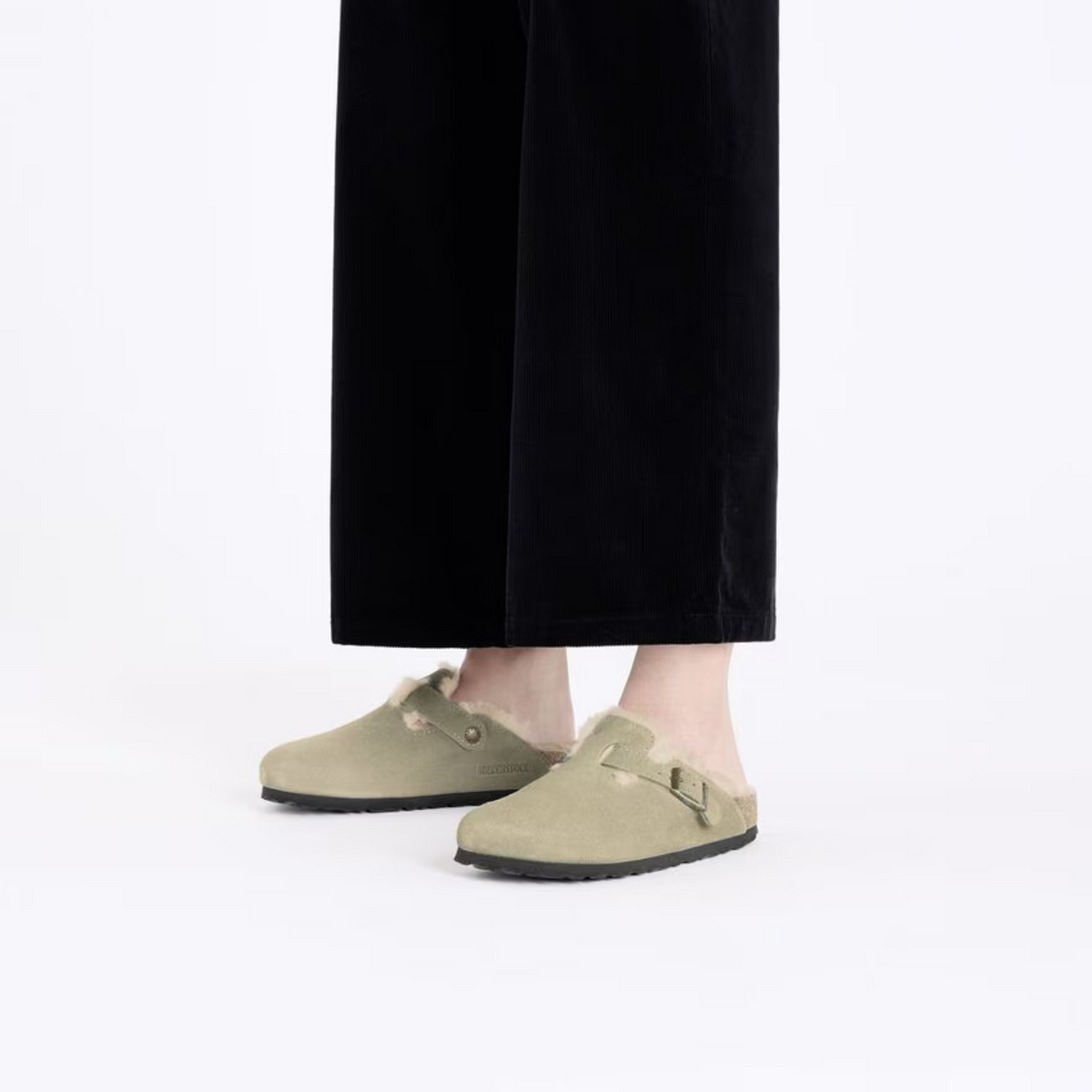 Birkenstock W Boston Shearling Suede Taupe