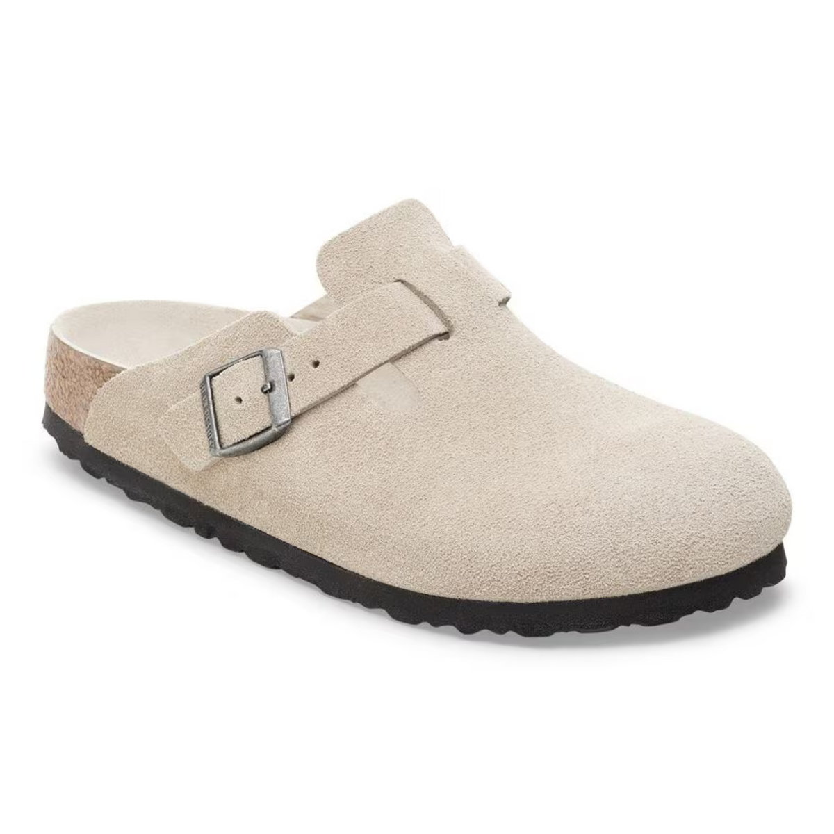 Birkenstock W Boston Soft Footbed Suede Narrow Oyster Tonal 