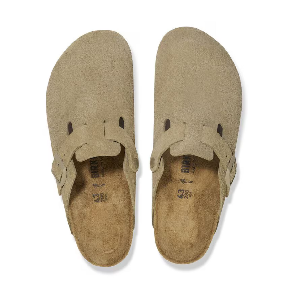 Birkenstock W Boston Suede Narrow - Faded Khaki