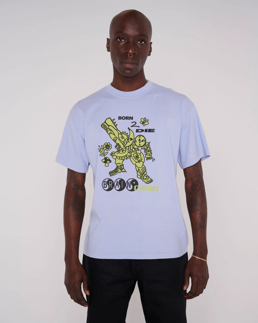 Braindead Born 2 Die T-Shirt Periwinkle