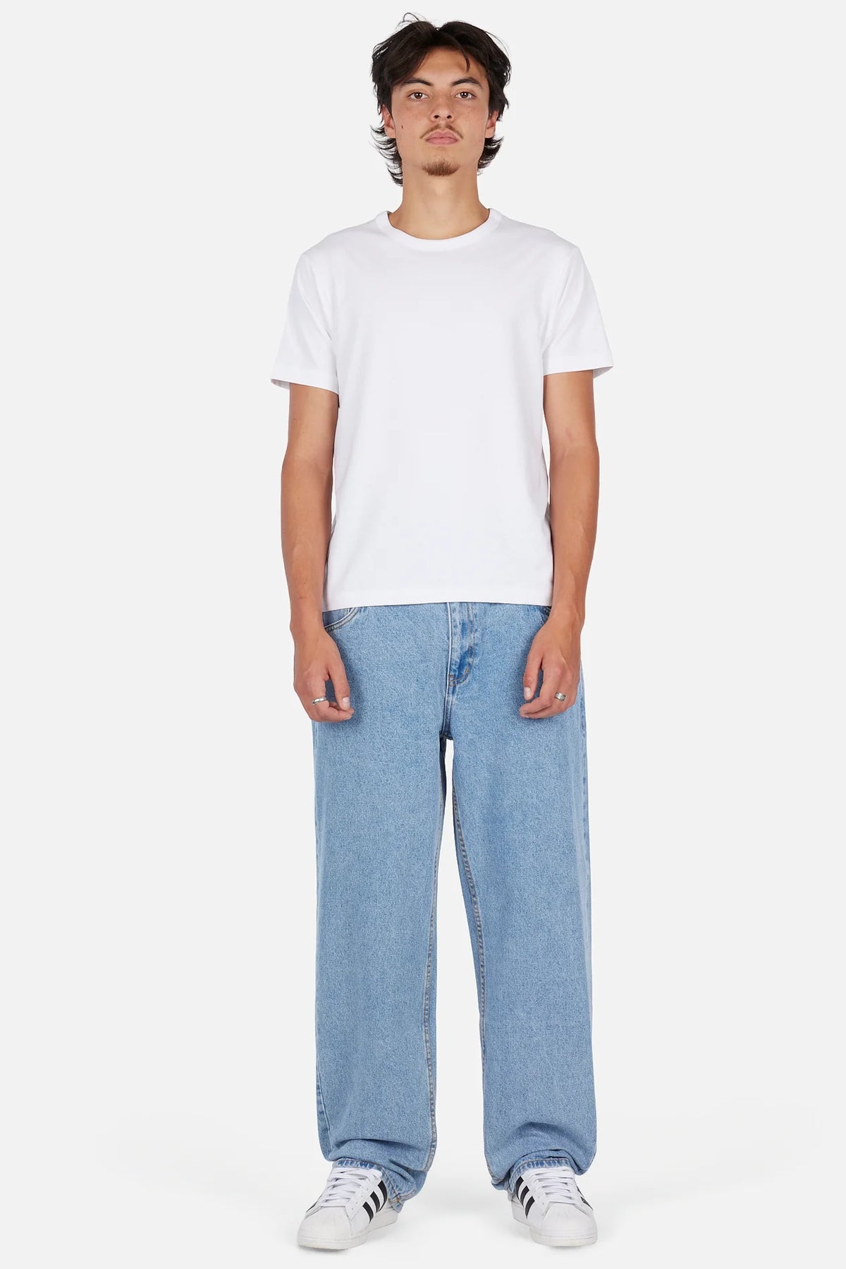 Dime Relaxed Denim Pants Blue Washed