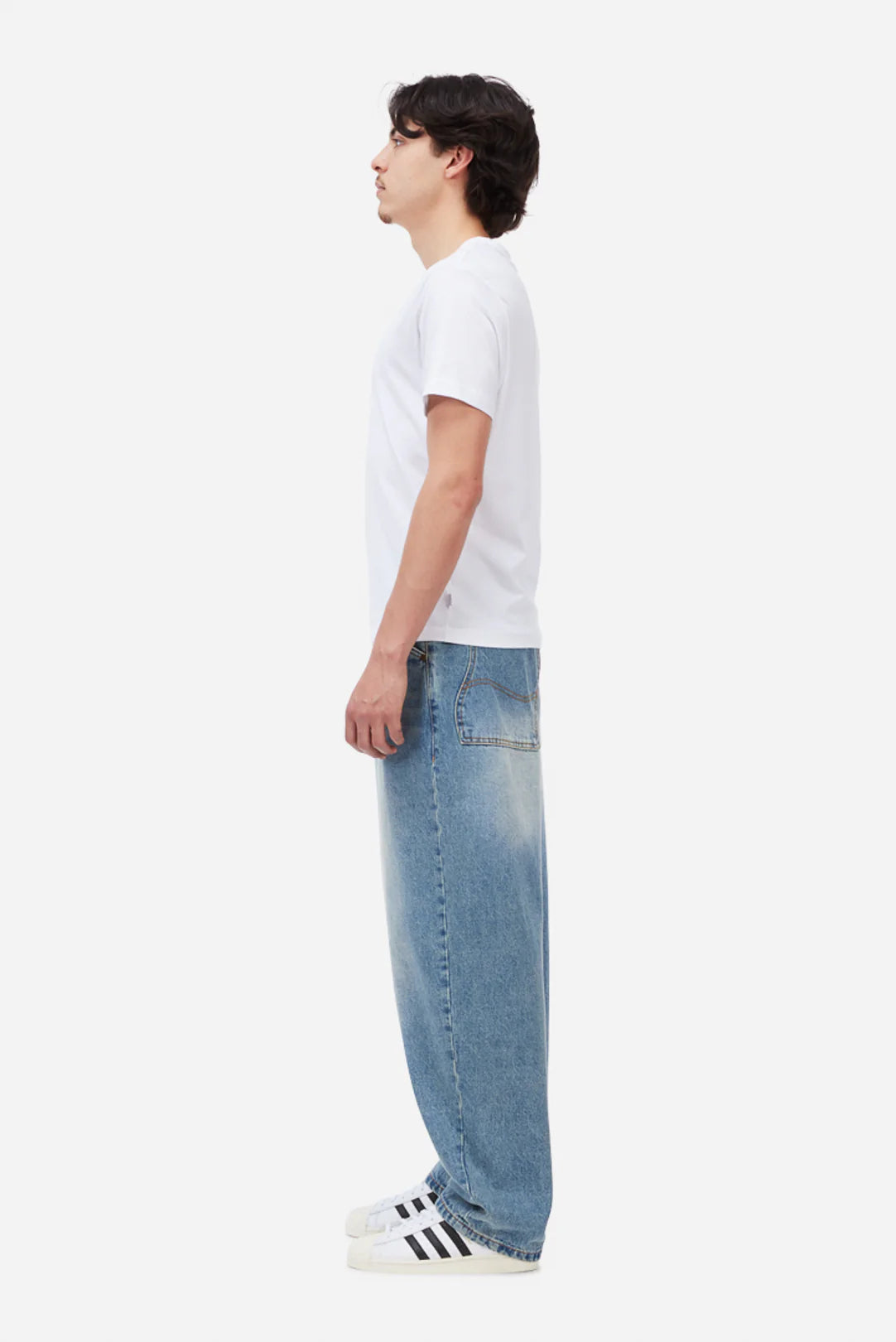 Dime Baggy Denim Pants Sandblasted Indigo