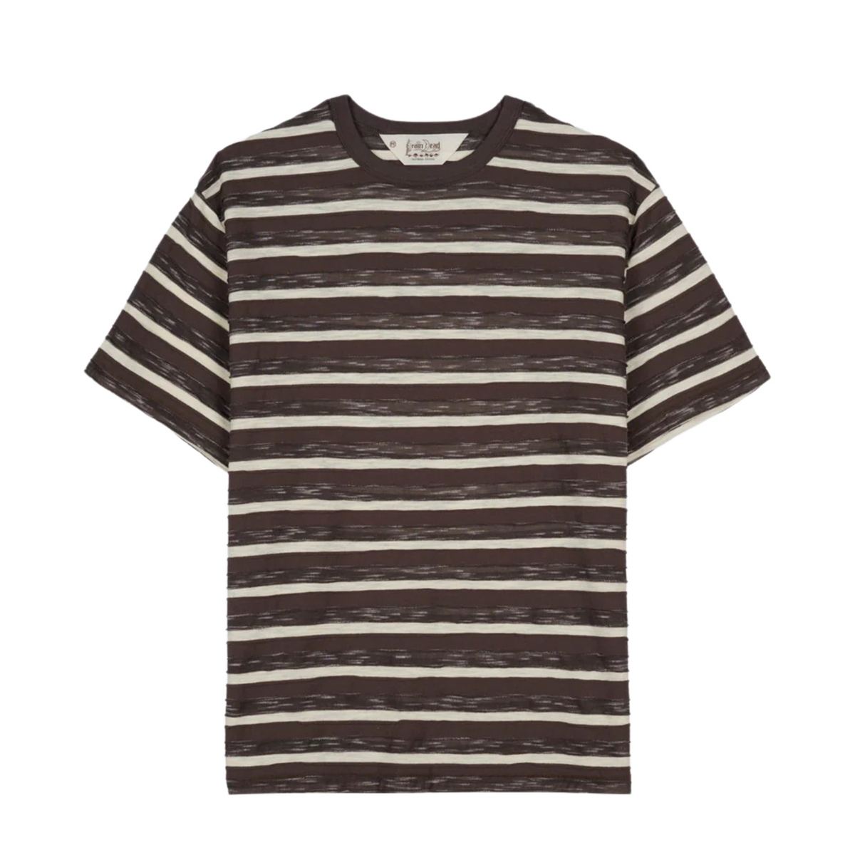 Braindead Casey Striped Tee Brown