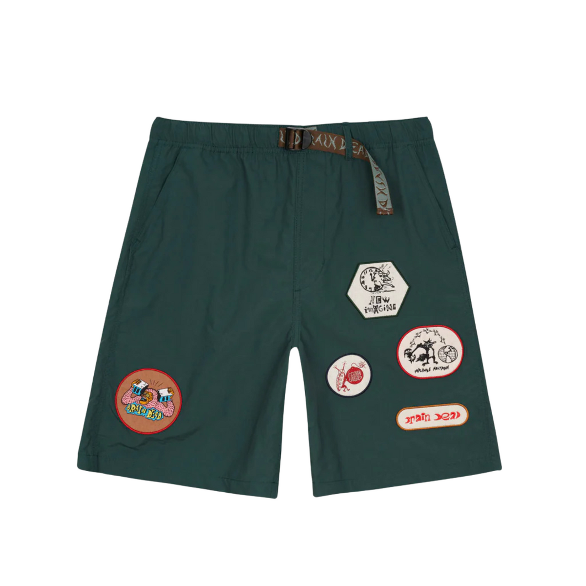 Braindead Nylon Baggy Climber Short Forest Green